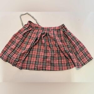Hot topic pink plaid skirt medium